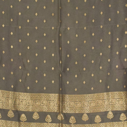 Plain Dyeing Dola Silk Butta Designs Dupatta with Nakshi Border - 2.35 Mtr Length    -  SKU : AI18C01C
