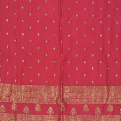 Plain Dyeing Dola Silk Butta Designs Dupatta with Nakshi Border - 2.35 Mtr Length    -  SKU : AI18C01B