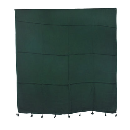 Plain Dyeing Modal Silk Dupatta with Tassels - 2.5 Mtr Length   -  SKU : 0106-GRGR