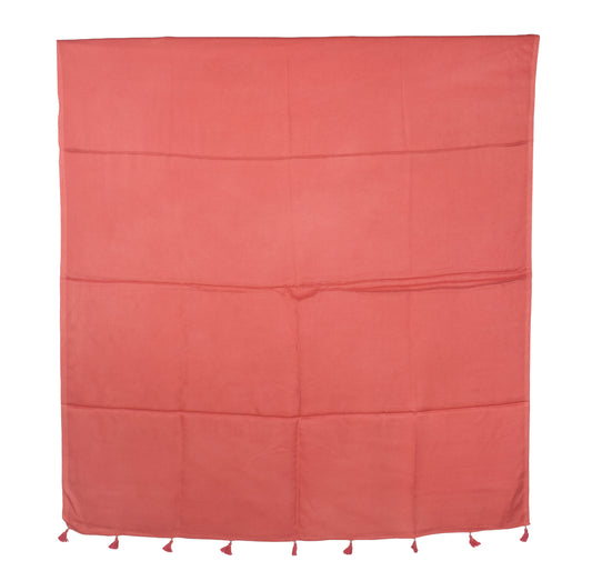Plain Dyeing Modal Silk Dupatta with Tassels - 2.5 Mtr Length   -  SKU : 0106-PHPH