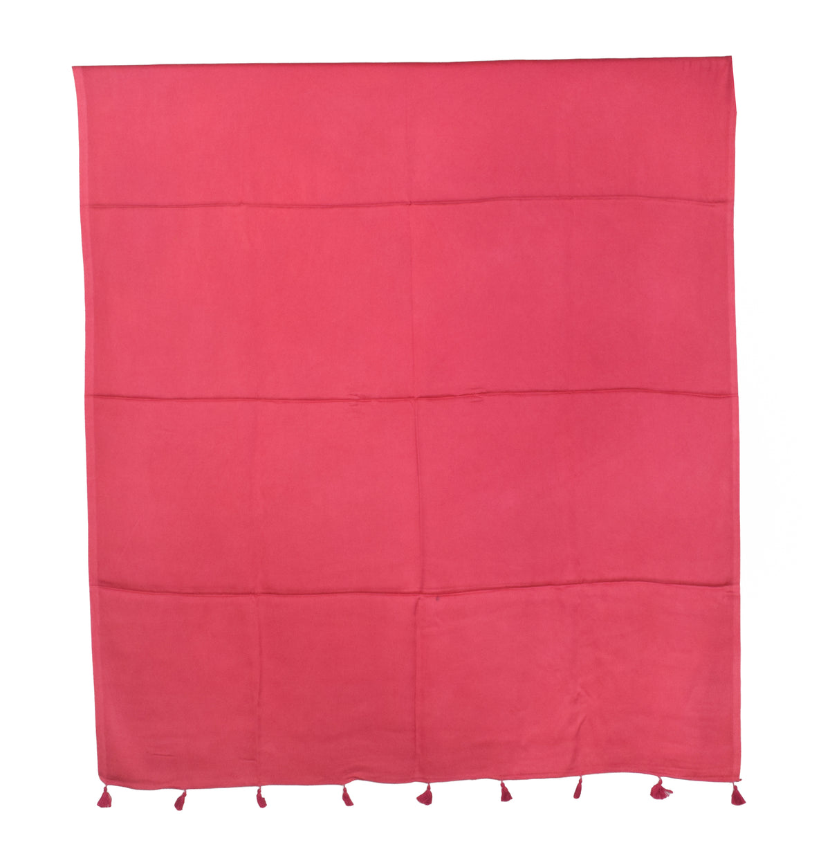 Plain Dyeing Modal Silk Dupatta with Tassels - 2.5 Mtr Length   -  SKU : 0106-PKPK