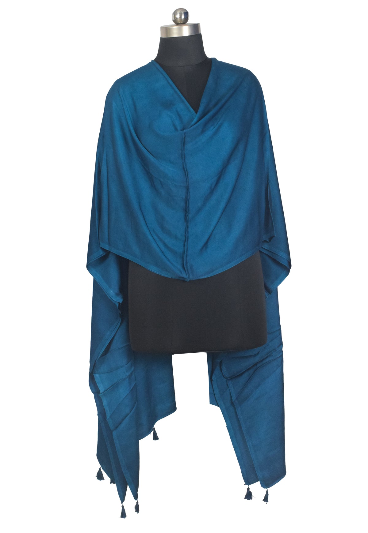 Plain Dyeing Modal Silk Dupatta with Tassels - 2.5 Mtr Length   -  SKU : 0106-RGRG
