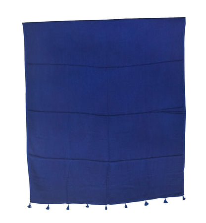 Plain Dyeing Modal Silk Dupatta with Tassels - 2.5 Mtr Length   -  SKU : 0106-RYRY