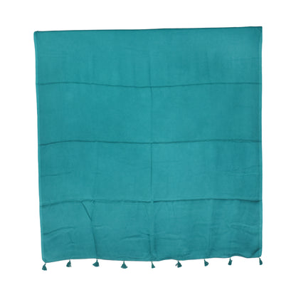 Plain Dyeing Modal Silk Dupatta with Tassels - 2.5 Mtr Length   -  SKU : 0106-SDSD