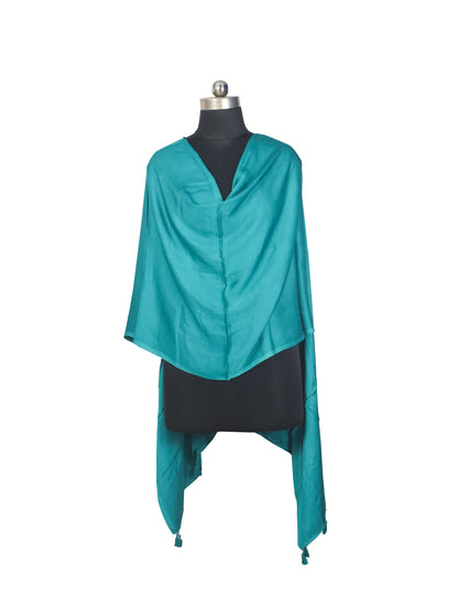 Plain Dyeing Modal Silk Dupatta with Tassels - 2.5 Mtr Length   -  SKU : 0106-SDSD