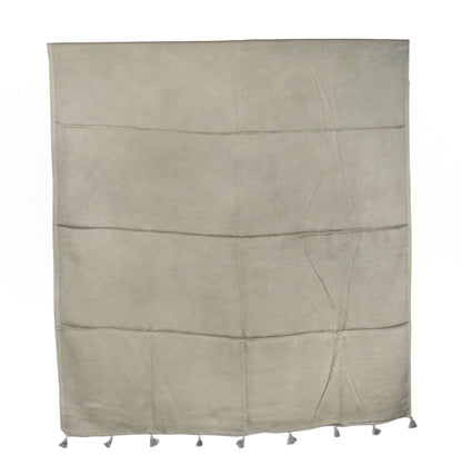 Plain Dyeing Modal Silk Dupatta with Tassels - 2.5 Mtr Length   -  SKU : 0106-SGSG
