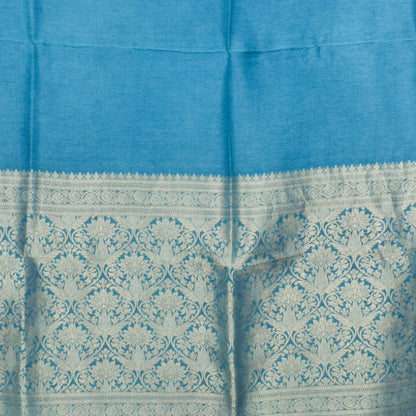 Plain Dyeing Dola Silk Dupatta With Full Nakshi Border & Tassels - 2.5 Mtr Length   -  SKU : ID11901E