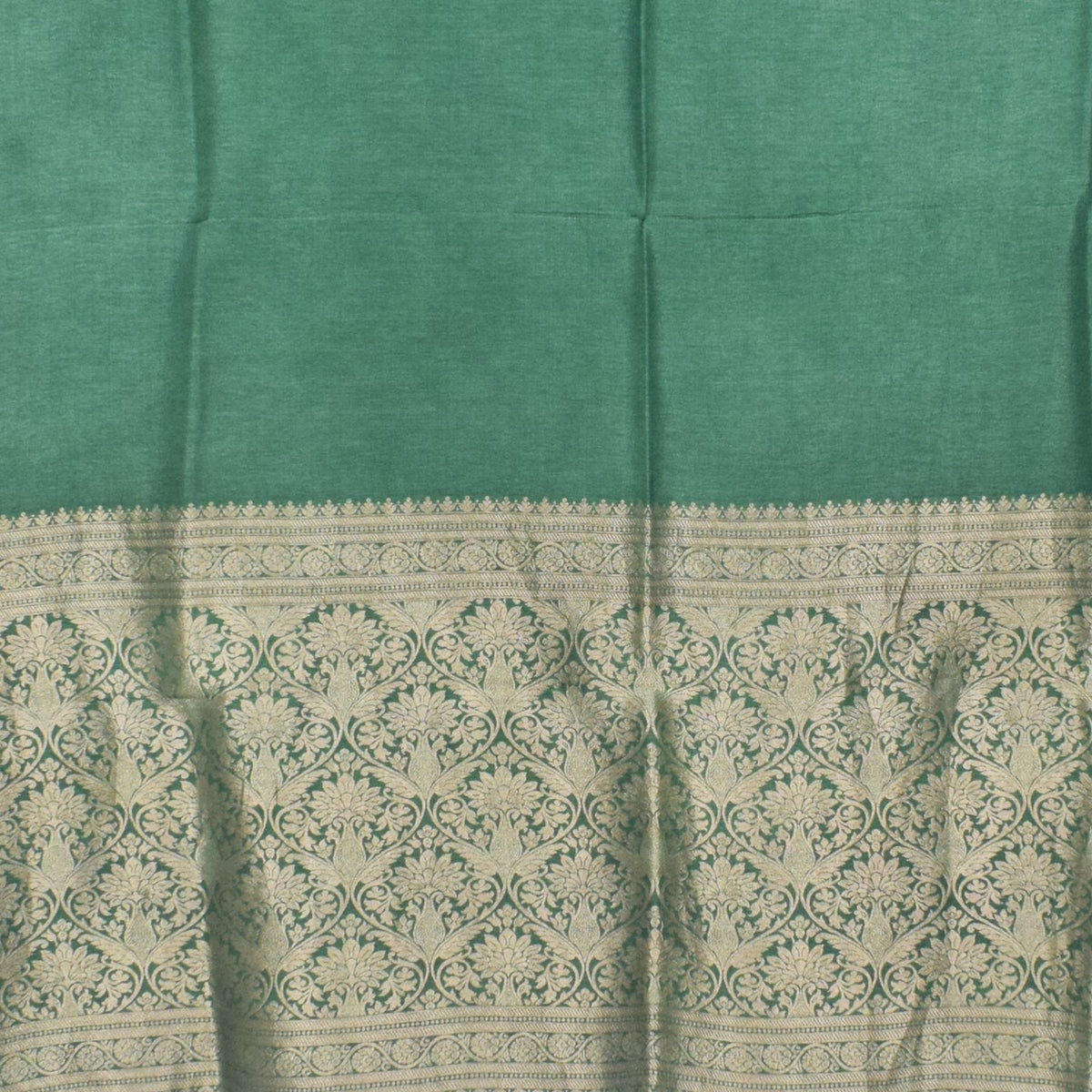 Plain Dyeing Dola Silk Dupatta With Full Nakshi Border & Tassels - 2.5 Mtr Length   -  SKU : AI15901N