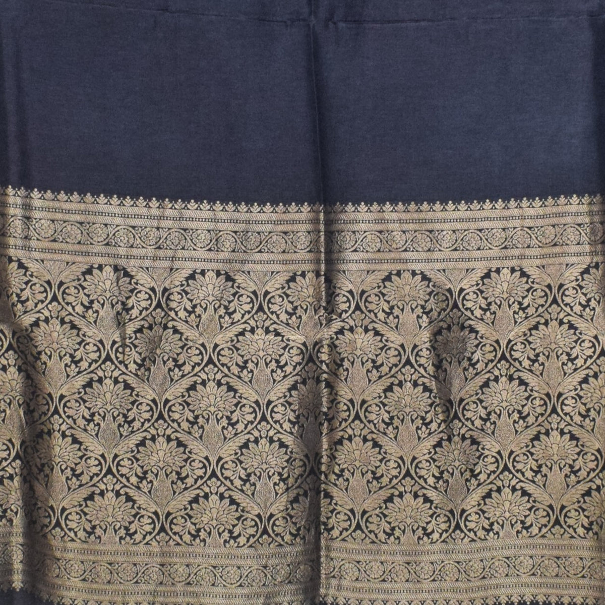 Plain Dyeing Dola Silk Dupatta With Full Nakshi Border & Tassels - 2.5 Mtr Length   -  SKU : AI15901K