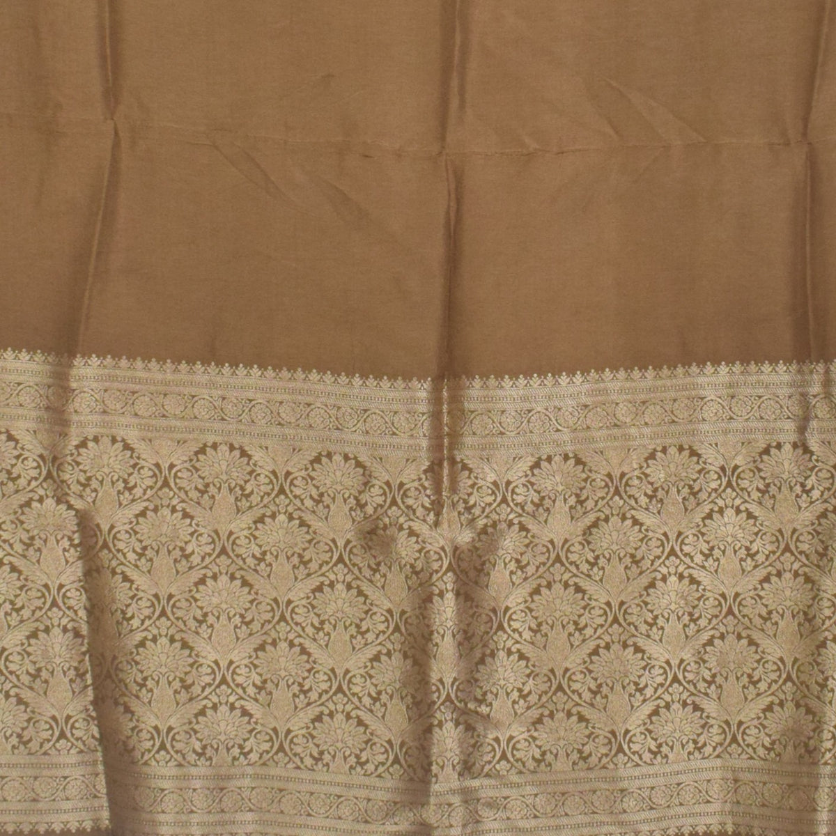 Plain Dyeing Dola Silk Dupatta With Full Nakshi Border & Tassels - 2.5 Mtr Length   -  SKU : ID11901B