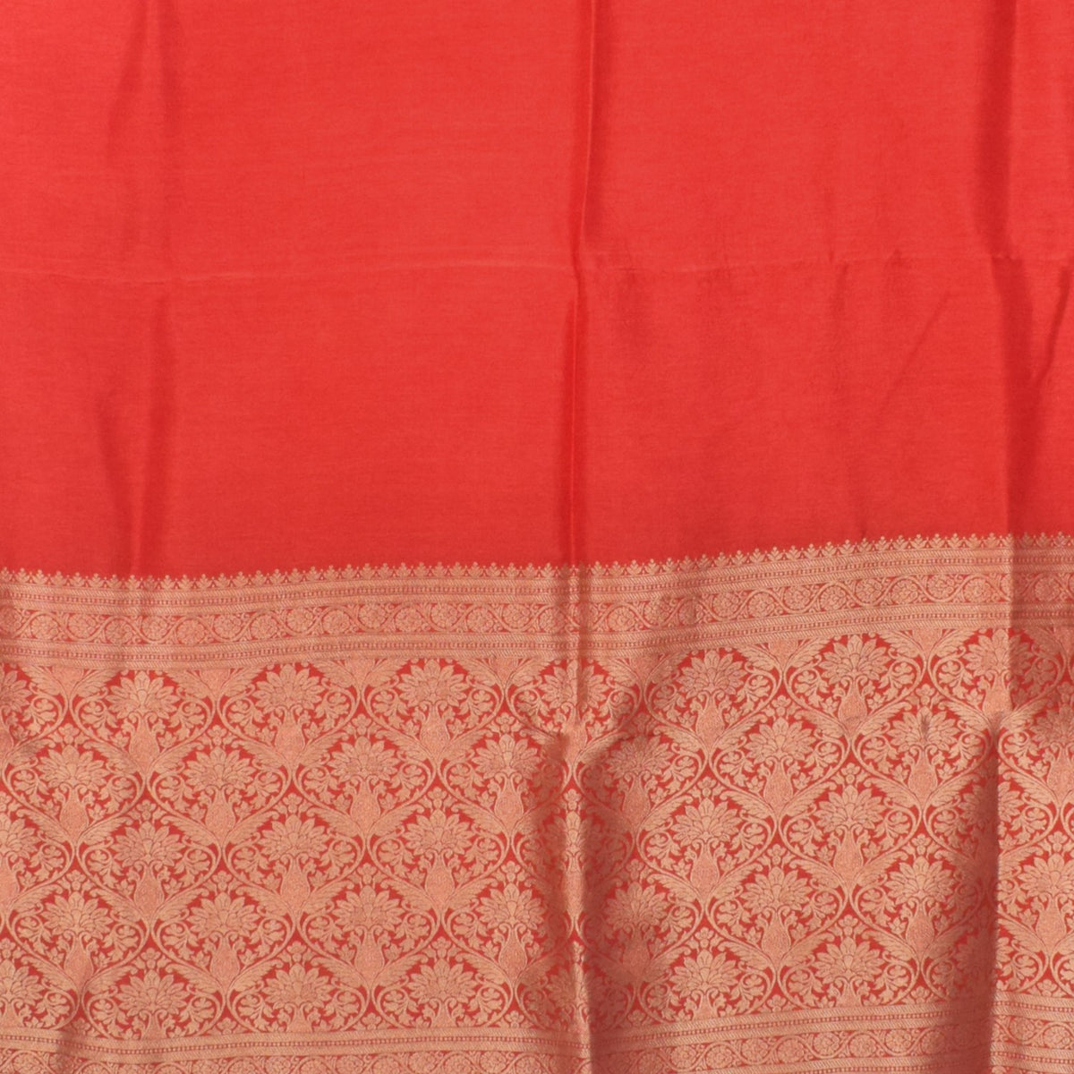 Plain Dyeing Dola Silk Dupatta With Full Nakshi Border & Tassels - 2.5 Mtr Length   -  SKU : ID11901A