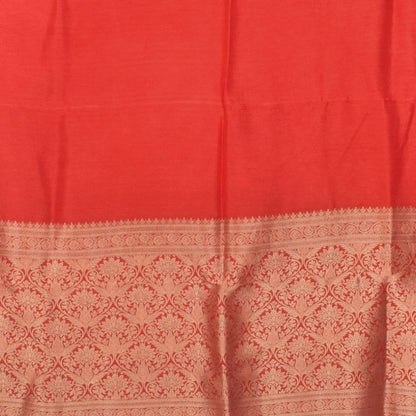 Plain Dyeing Dola Silk Dupatta With Full Nakshi Border & Tassels - 2.5 Mtr Length   -  SKU : ID11901A