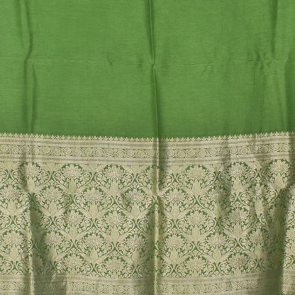 Plain Dyeing Dola Silk Dupatta With Full Nakshi Border & Tassels - 2.5 Mtr Length   -  SKU : AI15901H