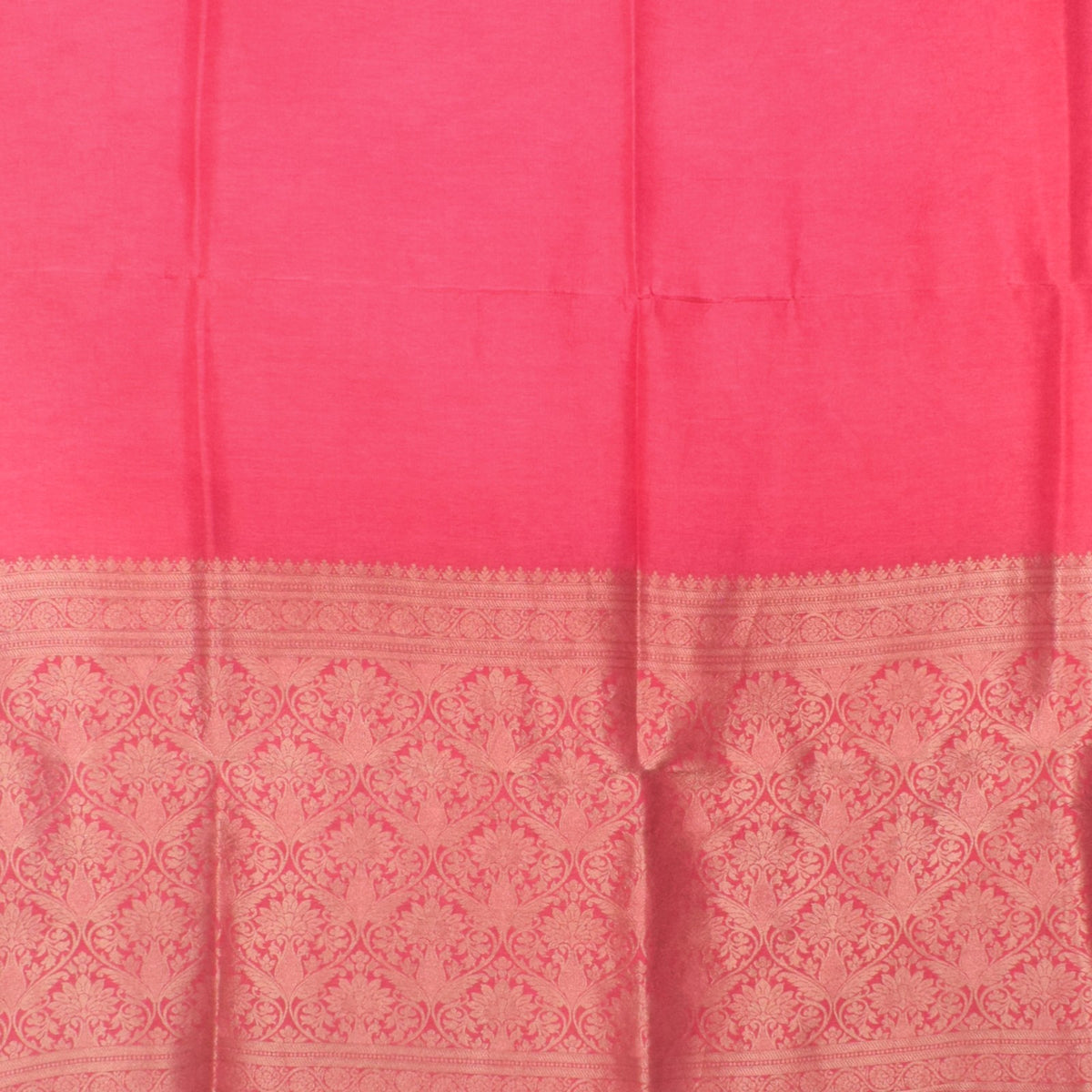Plain Dyeing Dola Silk Dupatta With Full Nakshi Border & Tassels - 2.5 Mtr Length   -  SKU : AI15901B