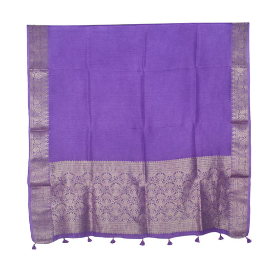 Plain Dyeing Dola Silk Dupatta With Full Nakshi Border & Tassels - 2.5 Mtr Length   -  SKU : AI15901A