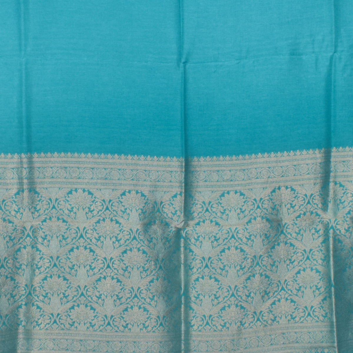 Plain Dyeing Dola Silk Dupatta With Full Nakshi Border & Tassels - 2.5 Mtr Length   -  SKU : AI15901J