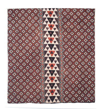 Ajrakh Cotton Natural Dye Three Colour Print | 3 Kam | Hand Block Print Dress Material with 44 Inch wide Dupatta - 2.5 Mt Top   -  SKU : AI03701R