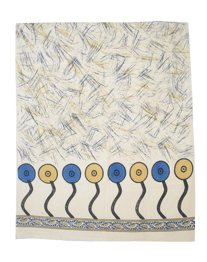 Ajrakh Cotton Natural Dye Three Colour Print | 3 Kam | Hand Block Print Dress Material with 44 Inch wide Dupatta - 2.5 Mt Top   -  SKU : AI03701D