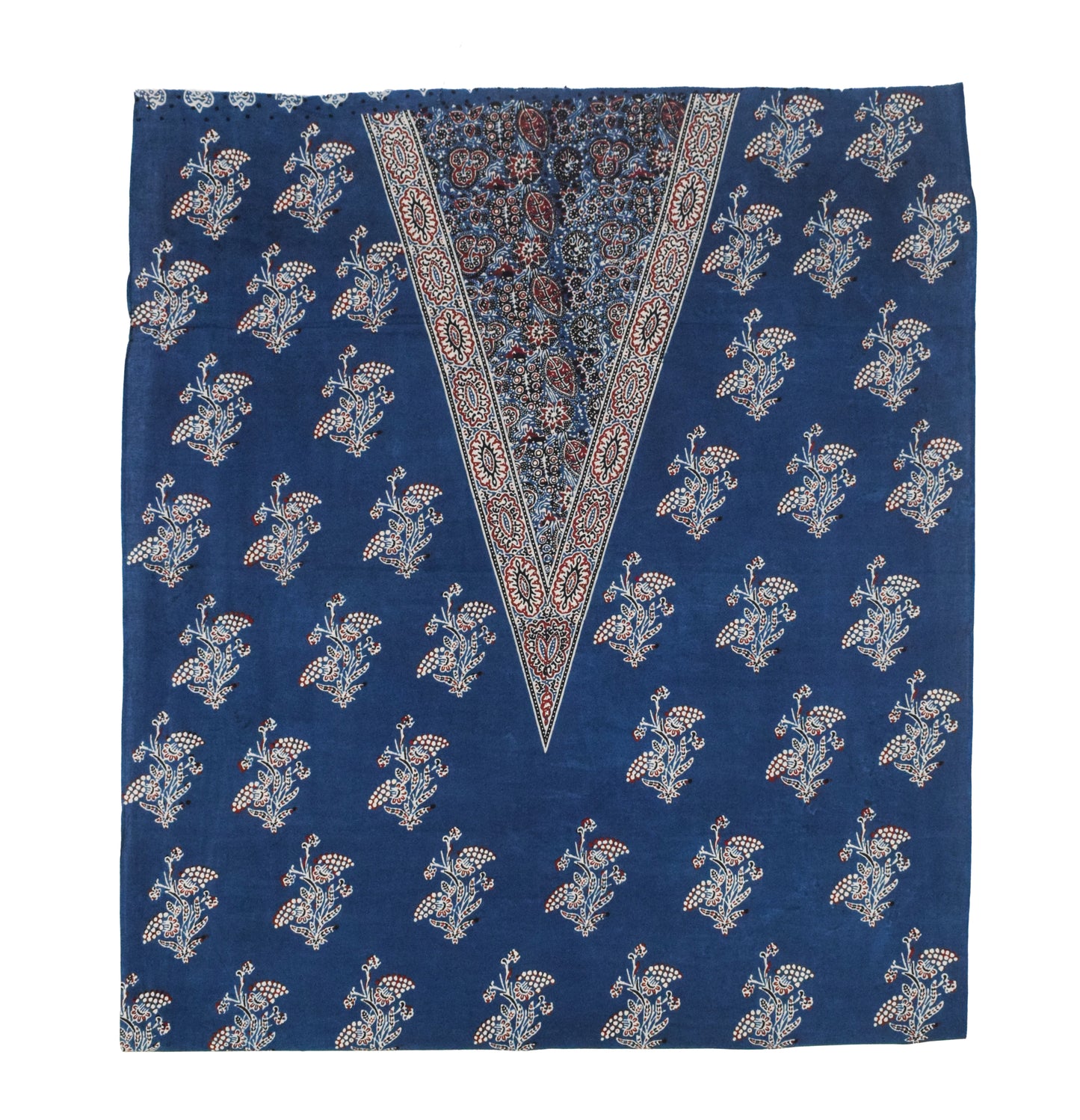 Ajrakh Cotton Natural Dye Three Colour Full Printed Hand Block Print Dress Material with 44 Inch wide Dupatta - 2.5 Mt Top    -  SKU : AI0350AD