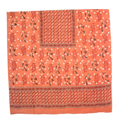 Ajrakh Cotton Natural Dye Three Colour Print | 3 Kam | Hand Block Print Dress Material with 44 Inch wide Dupatta - 2.5 Mt Top   -  SKU : AI03701Y
