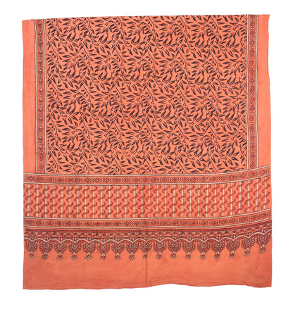 Ajrakh Cotton Natural Dye Three Colour Print | 3 Kam | Hand Block Print Dress Material with 44 Inch wide Dupatta - 2.5 Mt Top   -  SKU : AI03701Y