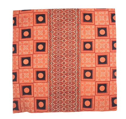 Ajrakh Cotton Natural Dye Three Colour Print | 3 Kam | Hand Block Print Dress Material with 44 Inch wide Dupatta - 2.5 Mt Top   -  SKU : AI0370AA