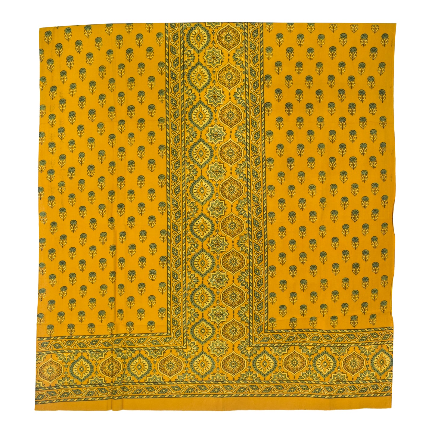 Ajrakh Cotton Natural Dye Three Colour Full Printed Hand Block Print Dress Material with 44 Inch wide Dupatta - 2.5 Mt Top    -  SKU : AI03501E