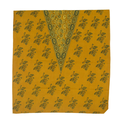 Ajrakh Cotton Natural Dye Three Colour Full Printed Hand Block Print Dress Material with 44 Inch wide Dupatta - 2.5 Mt Top    -  SKU : AI03501W