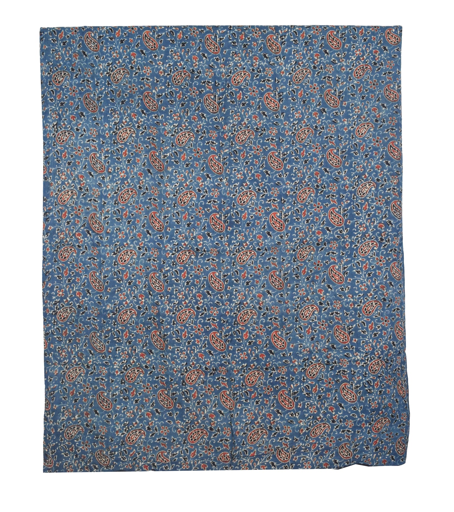 Ajrakh Satin Cotton Part Natural Dye Hand Block Print Dress Material with Bandhej Bottom and Dupatta - 2.5 Mt Top    -  SKU : MS17401P