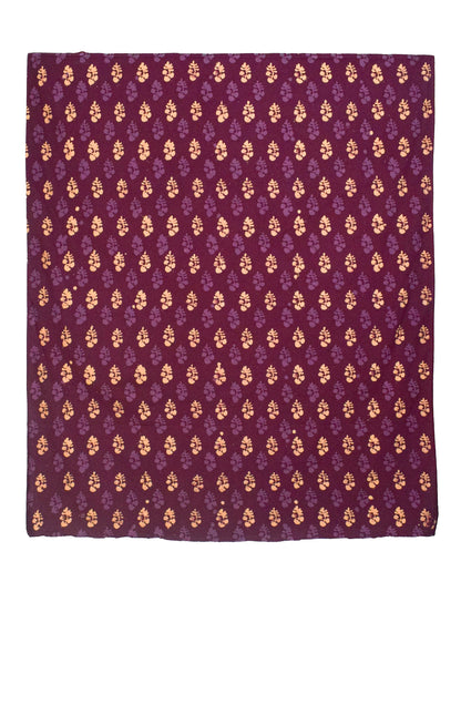 Wax Batik Cotton Three Colour Full Printed ( 3 Kam ) Hand Block Print Dress Material with 44 Inch wide Dupatta - 2.5 Mt Top    -  SKU : RA05401F