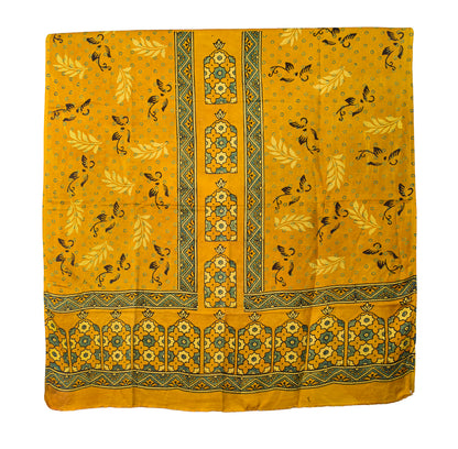 Ajrakh Modal Silk Natural Dye Hand Block Print Dress Material with Full Ajrakh Heavy Dupatta - with Tassels - 2.5 Mt Top    -  SKU : AI02502K