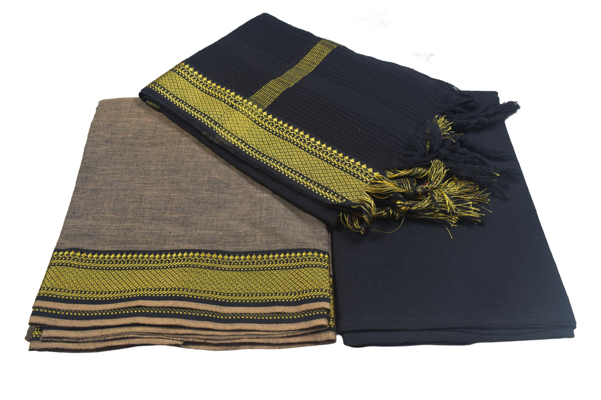Plain Dyeing Handloom Cotton Dress Material  - 2.5 Mtr Length   -  SKU : GT31701A