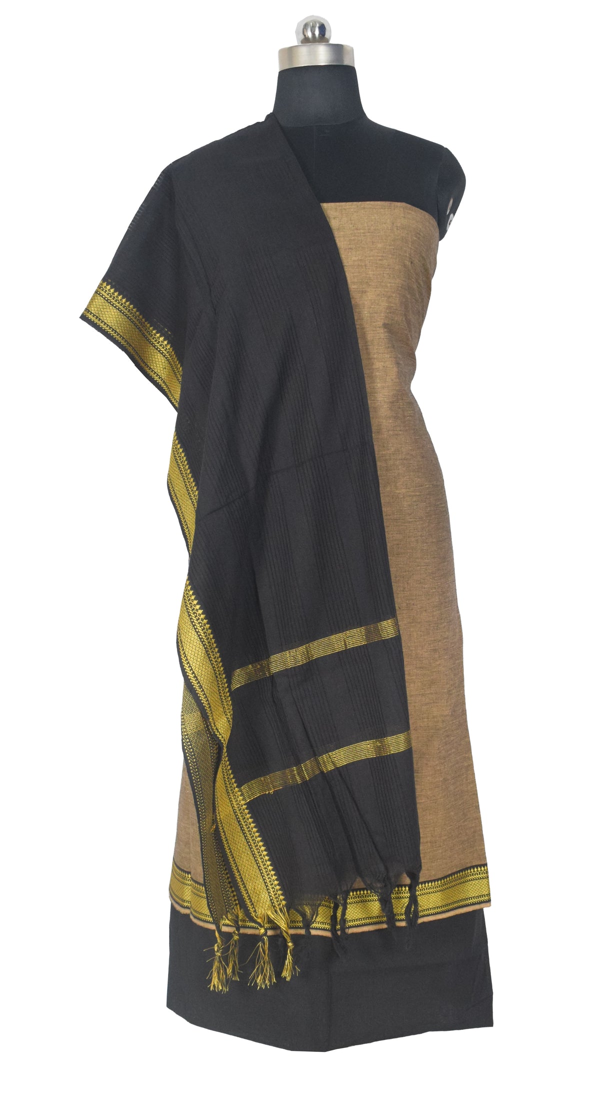Plain Dyeing Handloom Cotton Dress Material  - 2.5 Mtr Length   -  SKU : GT31701A