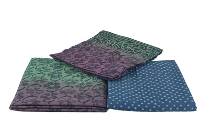 Wax Batik Cotton Ombre dyeing Hand Block Print Dress Material with 44 Inch wide Dupatta - 2.5 Mtr Length    -  SKU : RA04801H