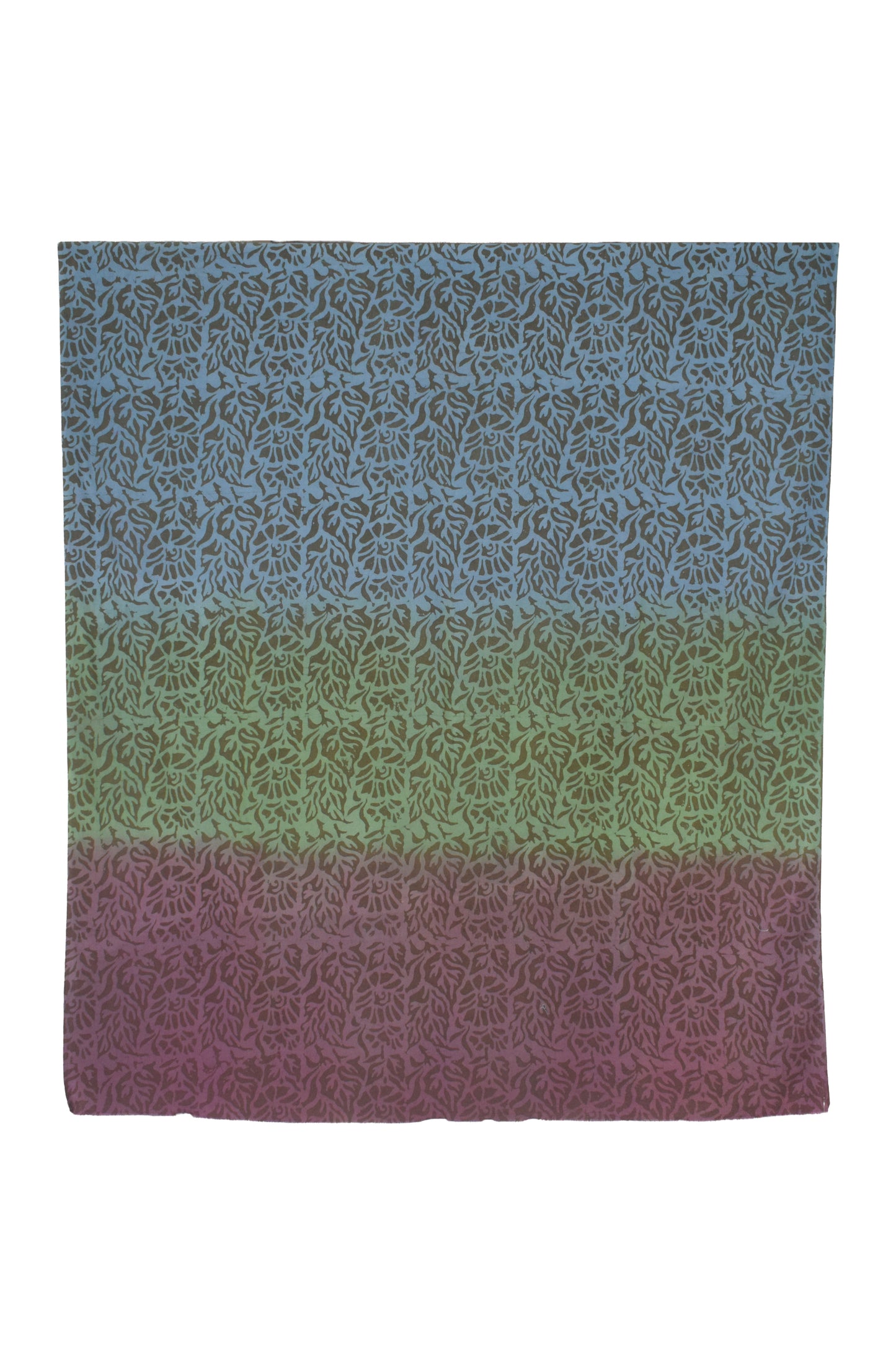 Wax Batik Cotton Ombre dyeing Hand Block Print Dress Material with 44 Inch wide Dupatta - 2.5 Mtr Length    -  SKU : RA04801H