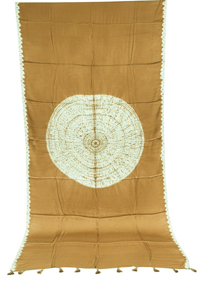 Plain Dyeing Modal Silk Shibori Dupatta Dress Material with Tassels - 2.5 Mtr Length    -  SKU : AI06A01A