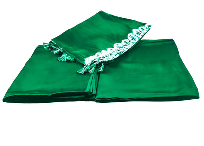 Plain Dyeing Modal Silk Shibori Dupatta Dress Material with Tassels - 2.5 Mtr Length    -  SKU : AI06A01C