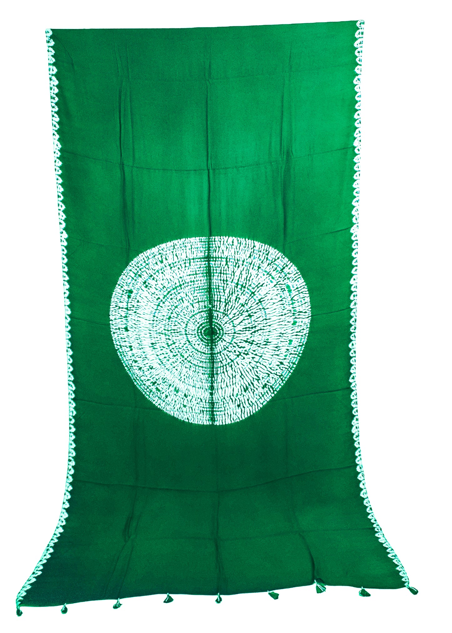 Plain Dyeing Modal Silk Shibori Dupatta Dress Material with Tassels - 2.5 Mtr Length    -  SKU : AI06A01C