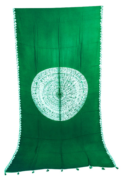 Plain Dyeing Modal Silk Shibori Dupatta Dress Material with Tassels - 2.5 Mtr Length    -  SKU : AI06A01C