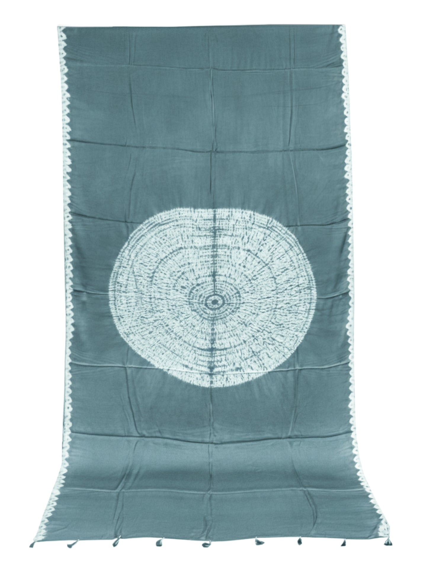 Plain Dyeing Modal Silk Shibori Dupatta Dress Material with Tassels - 2.5 Mtr Length    -  SKU : AI06A01D