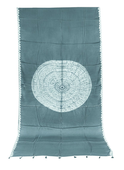 Plain Dyeing Modal Silk Shibori Dupatta Dress Material with Tassels - 2.5 Mtr Length    -  SKU : AI06A01D