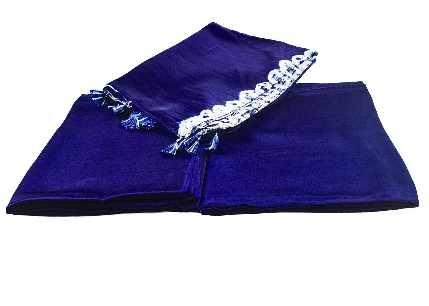 Plain Dyeing Modal Silk Shibori Dupatta Dress Material with Tassels - 2.5 Mtr Length    -  SKU : ID12801D