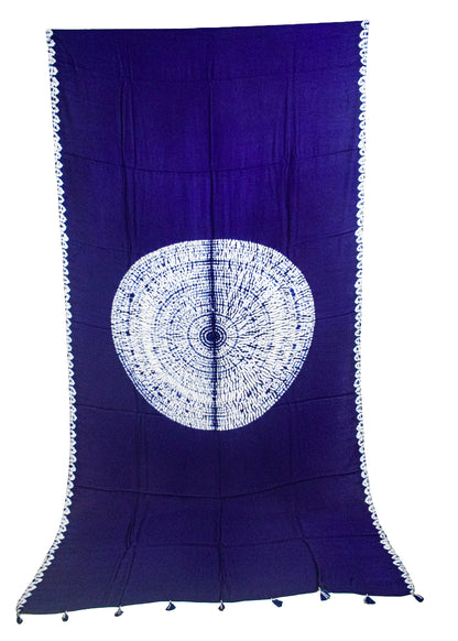 Plain Dyeing Modal Silk Shibori Dupatta Dress Material with Tassels - 2.5 Mtr Length    -  SKU : ID12801D