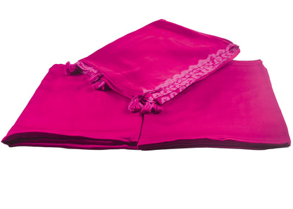 Plain Dyeing Modal Silk Shibori Dupatta Dress Material with Tassels - 2.5 Mtr Length    -  SKU : AI06A01B