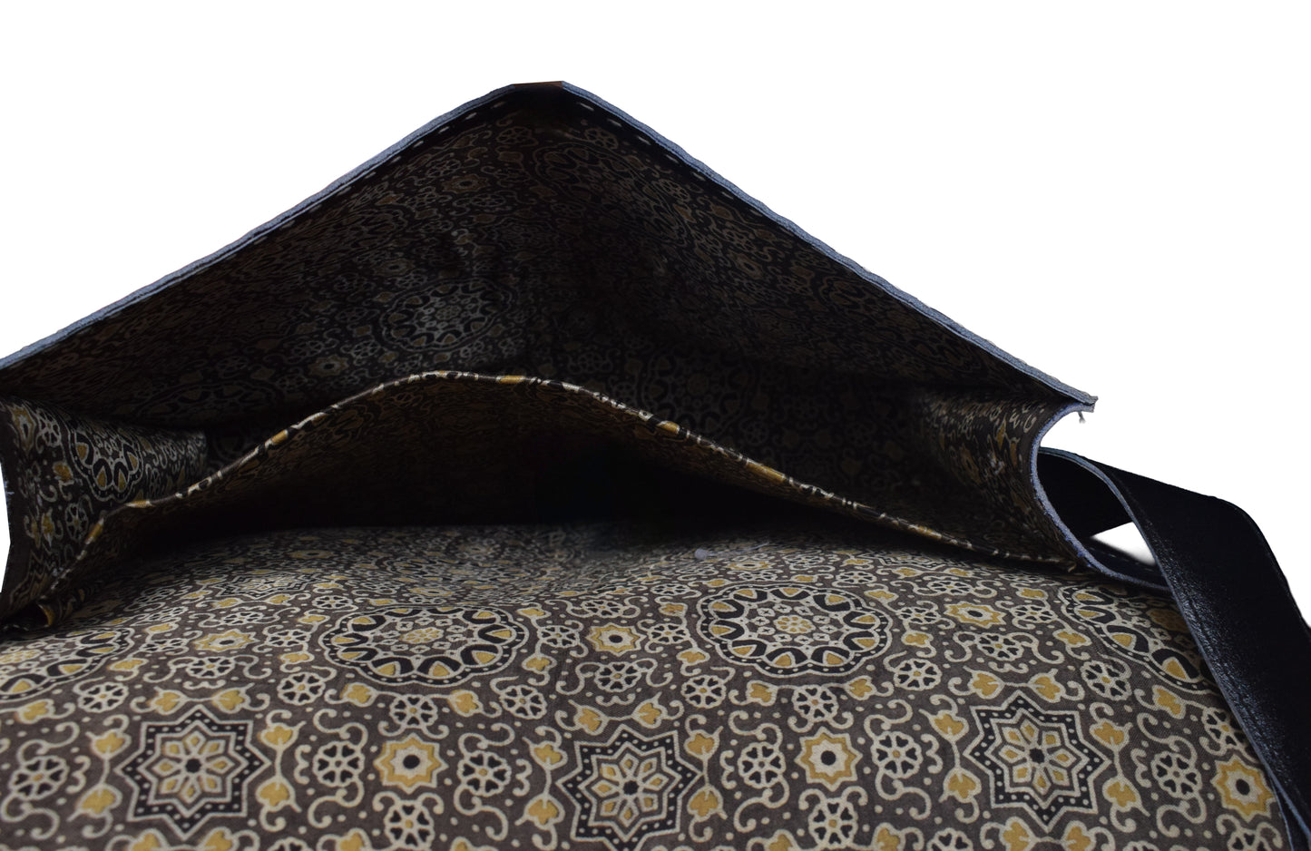 Leather Craft Punch Work Pure Leather Leathercraft Hand Made Executive Office Bag  - 27 cms Length    -  SKU : AB13302A