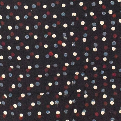Ajrakh Cotton Natural Dye Hand Block Print Unstitched Kurta Fabric  Mtr Length  3 Mtr  Length  -  SKU : AI11303J