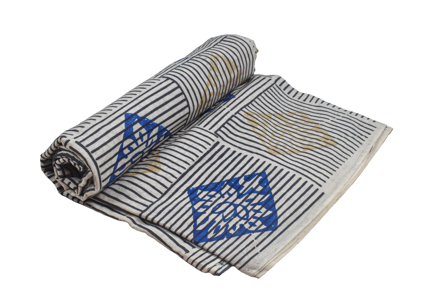Ajrakh Cotton Natural Dye Hand Block Print Unstitched Kurta Fabric  Mtr Length  3 Mtr  Length  -  SKU : AI11303I