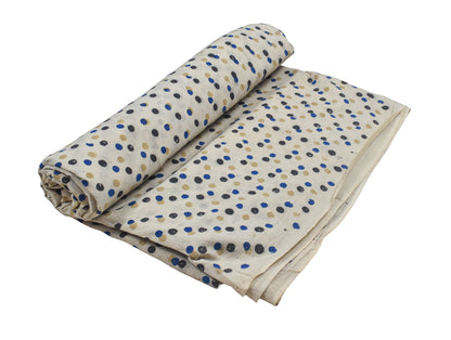 Ajrakh Cotton Natural Dye Hand Block Print Unstitched Kurta Fabric  Mtr Length  3 Mtr  Length  -  SKU : AI11303N