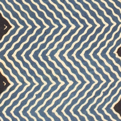 Ajrakh Cotton Natural Dye Hand Block Print Fabric    2.5 Mtr  Length  -  SKU : ID21901O