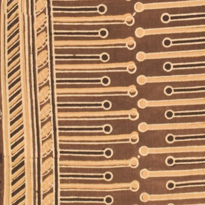 Ajrakh Cotton Natural Dye Hand Block Print Fabric    2.5 Mtr  Length  -  SKU : ID21901V
